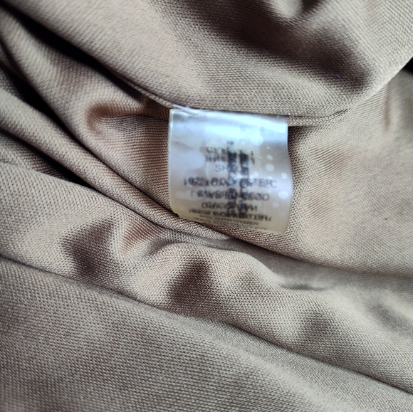 Vince Camuto Brown Women  Suede Shift Dress 14 Jeweled Neckline Sleeveless Zip - Picture 11 of 13